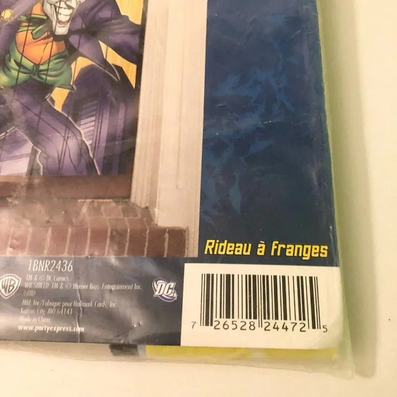 Vintage Batman  Walk Through Doorway Curtains Hallmark Party Express - Picture 8 of 14